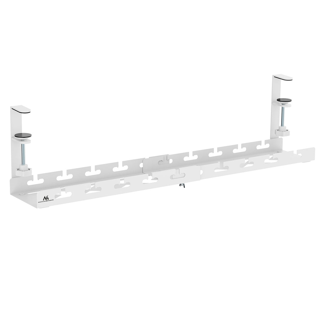Organizér káblov Maclean pod stôl, max. zaťaženie 5 kg, max. 728 mm, biely, MC-103 W