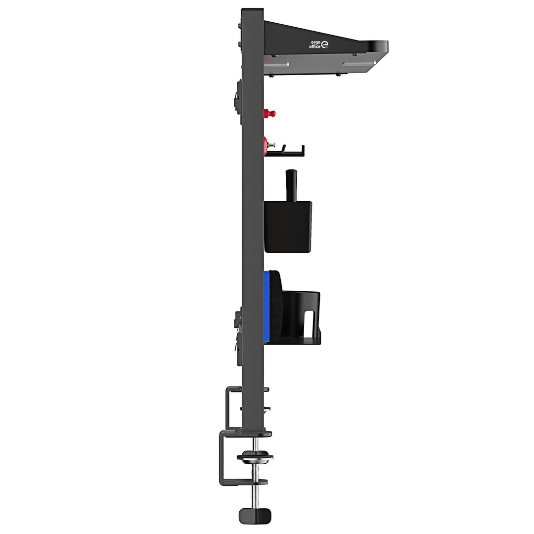 Deliaci panel / organizér Ergo Office, max. zaťaženie 10 kg, biela a korková doska, šírka 1250 mm, čierny,ER-300 B