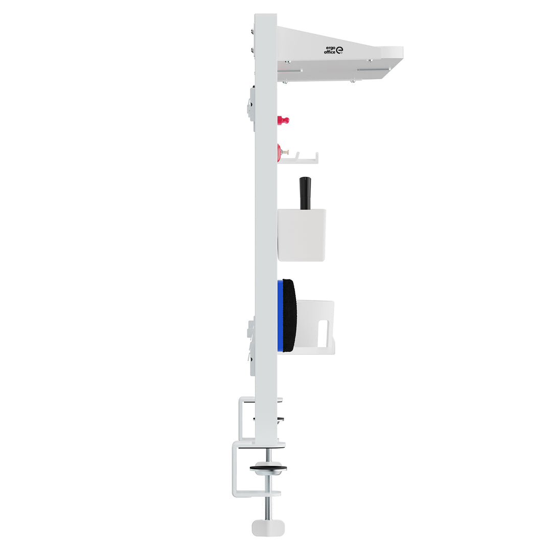Rozdeľovač stolov / organizér Ergo Office, max. zaťaženie 10 kg, biela a korková doska, šírka 1250 mm, biely, ER-300 W