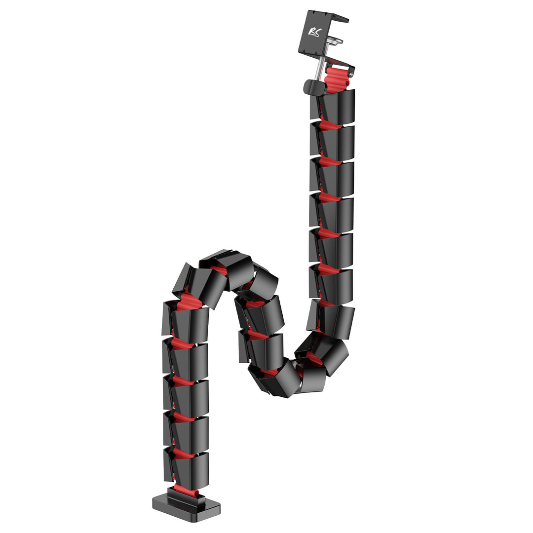 Stolný organizér káblov Nano RS / mriežka na káble, 1345 mm, čierna a červená, RS125