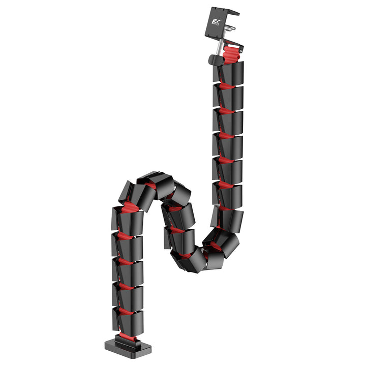 Stolný organizér káblov Nano RS / mriežka na káble, 1345 mm, čierna a červená, RS125