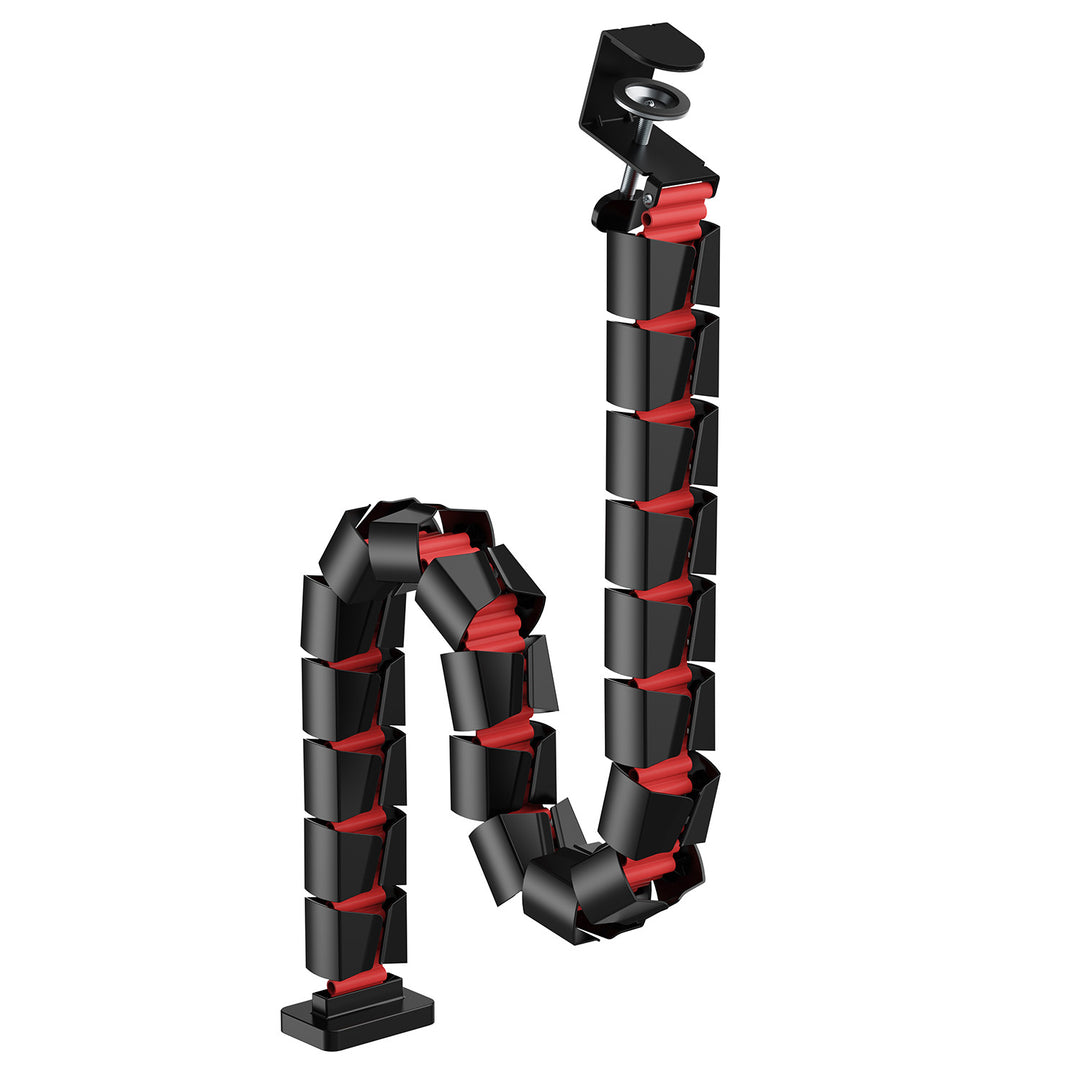Stolný organizér káblov Nano RS / mriežka na káble, 1345 mm, čierna a červená, RS125