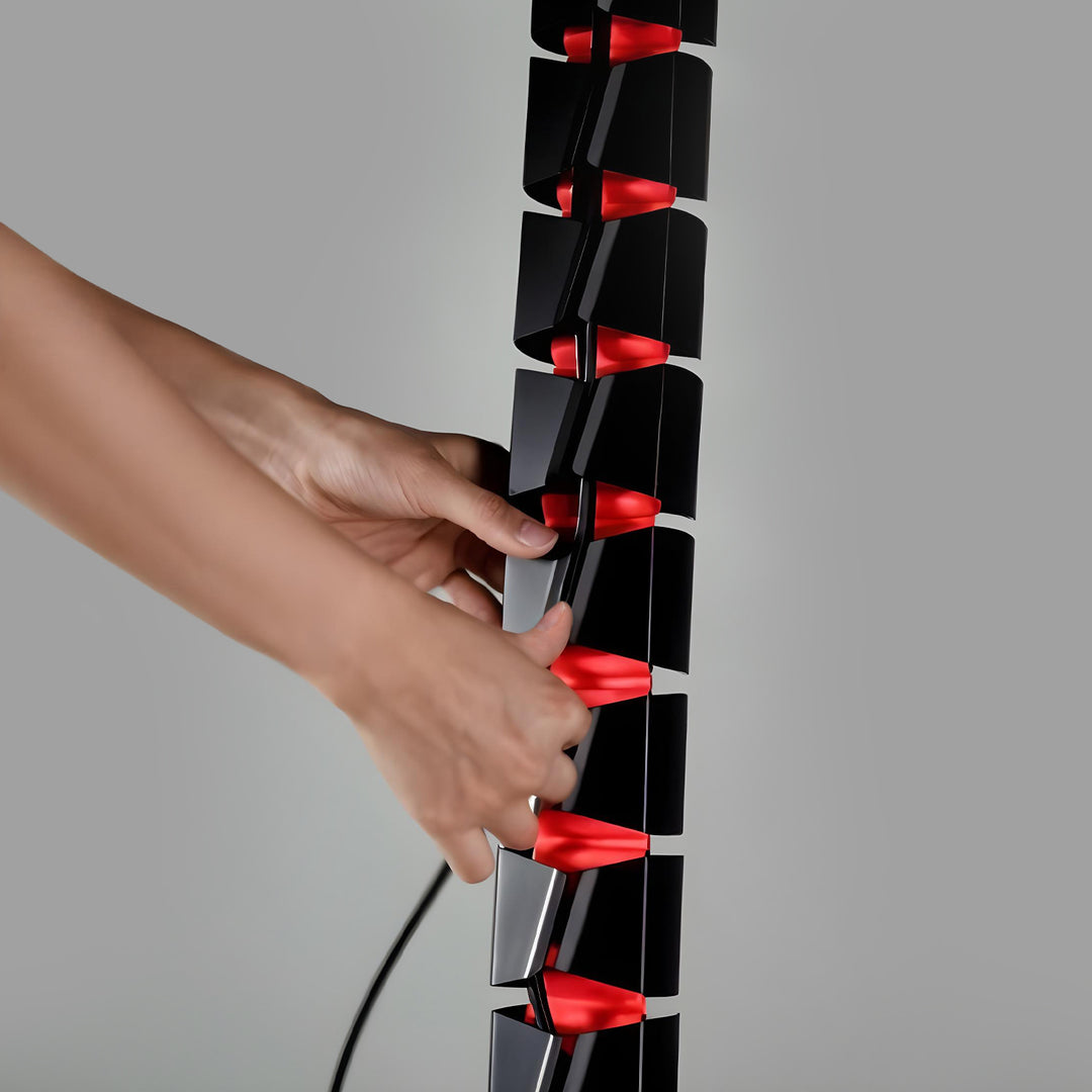 Stolný organizér káblov Nano RS / mriežka na káble, 1345 mm, čierna a červená, RS125