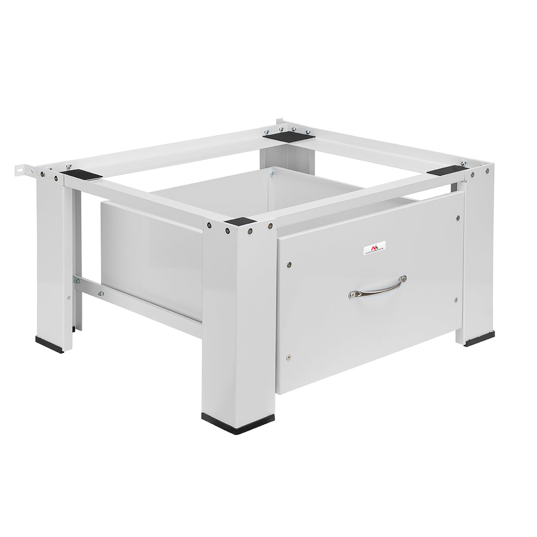 Podstavec pre práčku / sušičku so zásuvkou Maclean, max. náplň 150 kg, biely, MC-117 W