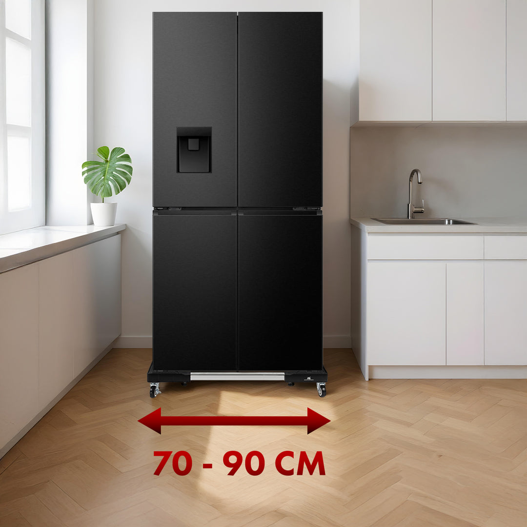 Mobilný stojan na práčku Maclean, s aretáciou koliesok, šírka 700-900 mm, univerzálny, do 200 kg, MC-119 B