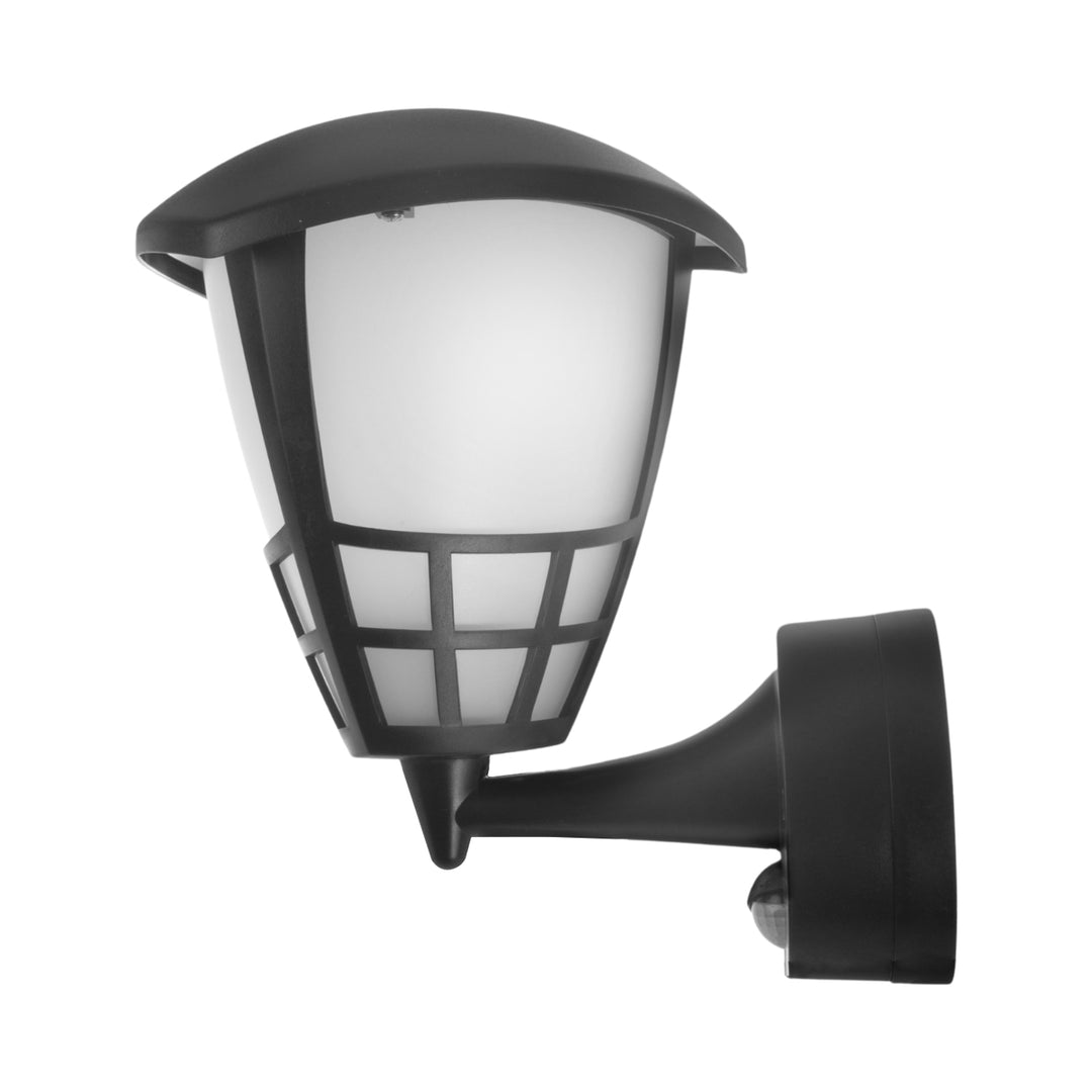 Nástenné svietidlo 1xE27 so senzorom Maclean, infračervený senzor, max. zaťaženie 60W, IP65, čierna, MCE518 B + LED žiarovka E27, 6W 230V Maclean Energy MCE267 WW teplá biela 3000Klm 720lm retro edison dekoratívna