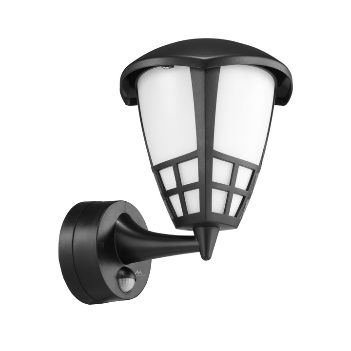Nástenné svietidlo 1xE27 so senzorom Maclean, infračervený senzor, max. zaťaženie 60W, IP65, čierna, MCE518 B + LED žiarovka E27, 6W 230V Maclean Energy MCE267 WW teplá biela 3000Klm 720lm retro edison dekoratívna