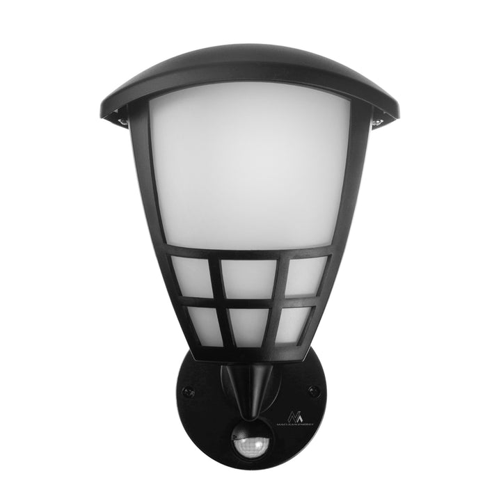 Nástenné svietidlo 1xE27 so senzorom Maclean, infračervený senzor, max. záťaž 60W, IP65, čierna, MCE518 B + LED žiarovka E27, 11W 230V Maclean Energy MCE280 WW teplá biela 3000K 1500lm retro edison dekoratívna A60