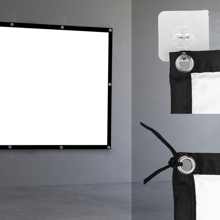 Projekčné plátno Maclean, 150", 330x187cm, 25mm okraj 16:9, napínacie háčiky, MC-167