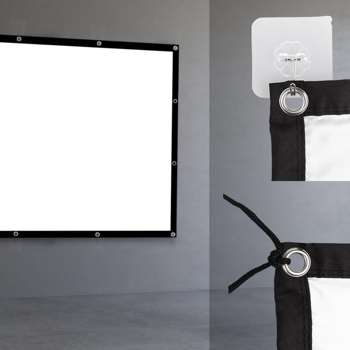 Projekčné plátno Maclean, 150", 300x220cm, 25mm okraj 4:3, napínacie háčiky, MC-168