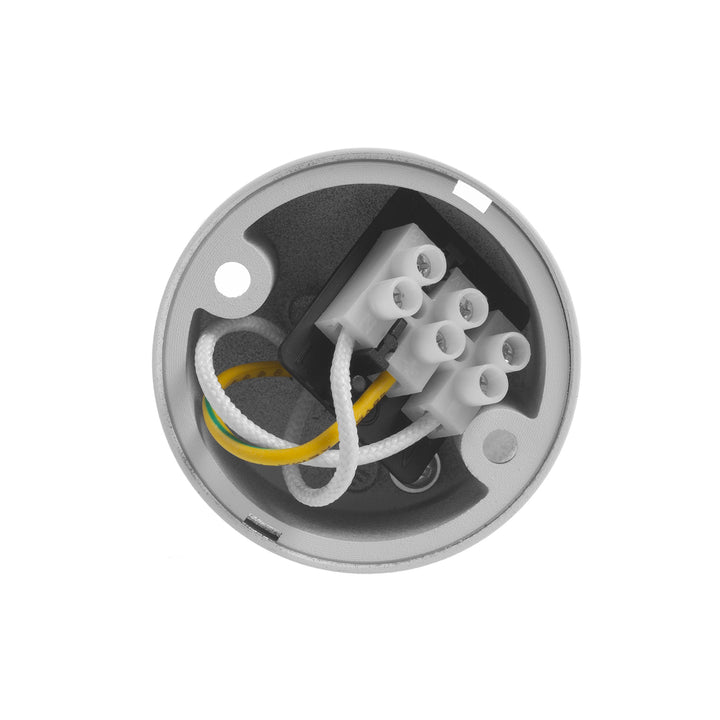 Maclean povrchové svietidlo/trubica, bodové, kruhové, hliníkové, GU10, 55x130mm, biele, MCE360 W+LED žiarovka GU10 7W Maclean Energy MCE437 WW teplá biela 3000K, 220-240V~, 50/60Hz, 490 lumenov