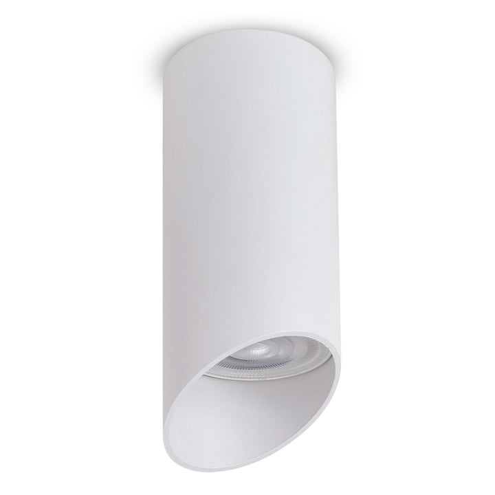 Maclean povrchové svietidlo/trubica, bodové, kruhové, hliníkové, GU10, 55x130mm, biele, MCE360 W+LED žiarovka GU10 7W Maclean Energy MCE437 NW neutrálna biela 4000K, 220-240V~, 50/60Hz, 490 lumenov