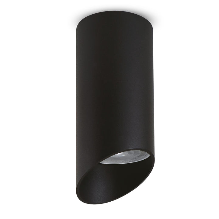 Maclean povrchové svietidlo/trubica, bodové, kruhové, hliník, GU10, 55x130mm, čierna, MCE360 B+LED žiarovka GU10 7W Maclean Energy MCE437 NW neutrálna biela 4000K, 220-240V~, 50/60Hz, 490lm