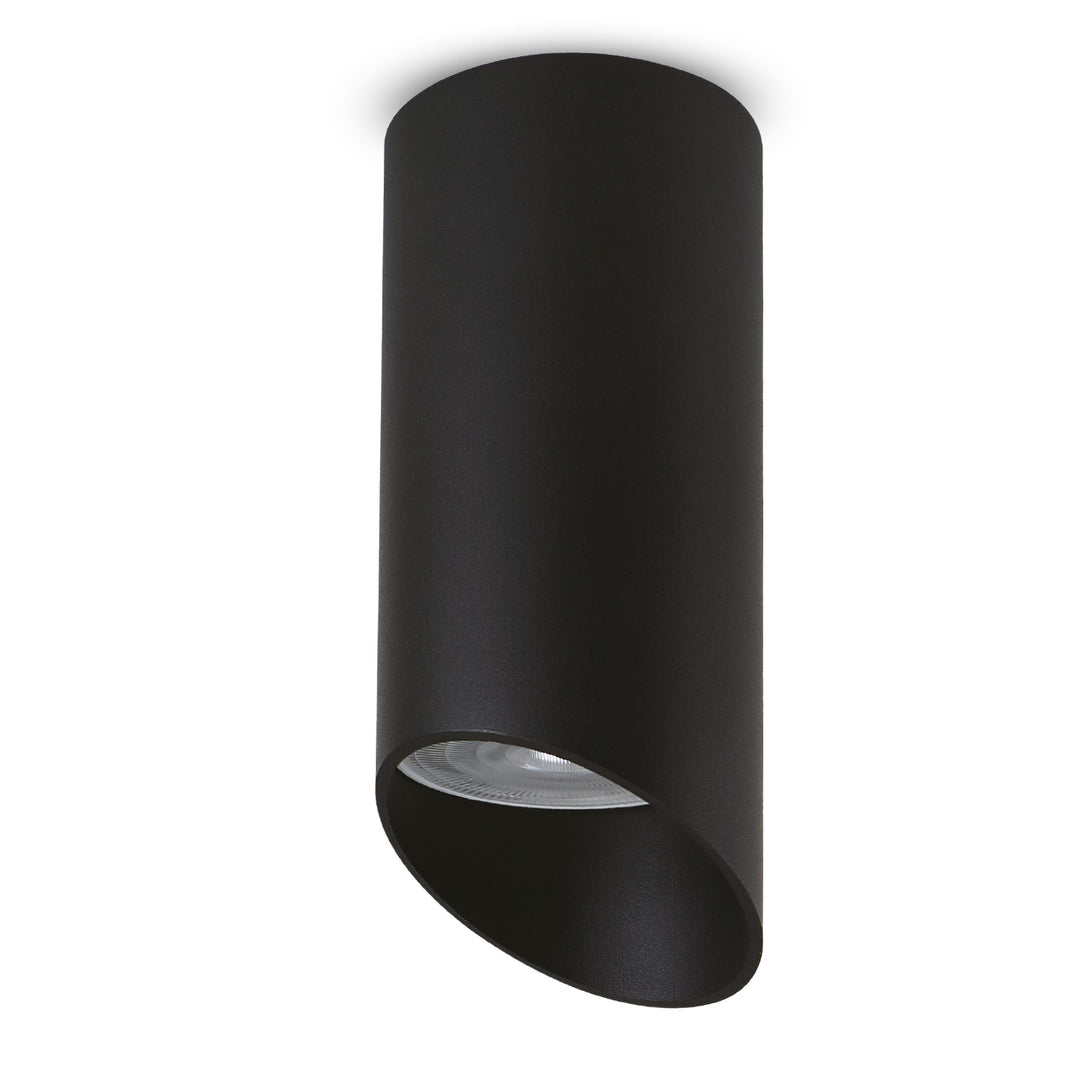 Maclean povrchové svietidlo/trubica, bodové, kruhové, hliníkové, GU10, 55x130mm, čierna farba, MCE360 B 3ks + LED žiarovka GU10 7W Maclean Energy MCE437 NW neutrálna biela 4000K, 220-240V~, 50/60Hz 3ks