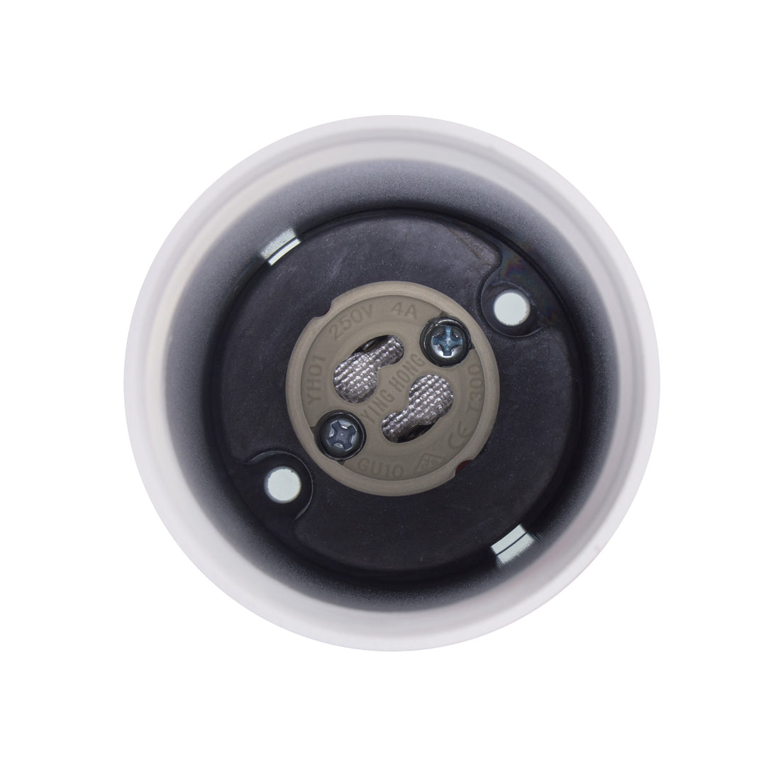 Maclean povrchové svietidlo / trubica, bodové, kruhové, hliníkové, GU10, 55x130mm, biele, MCE361 W 3ks + LED žiarovka GU10 7W Maclean Energy MCE437 WW teplá biela 3000K, 220-240V~, 50/60Hz 3ks