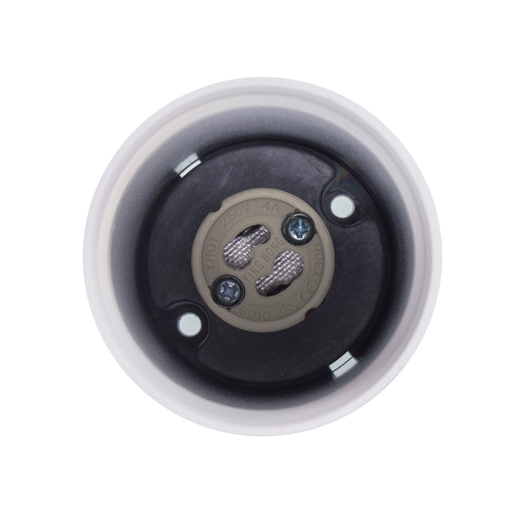 Maclean povrchové svietidlo / trubica, bodové, kruhové, hliníkové, GU10, 55x130mm, biele, MCE361 W 3ks + LED žiarovka GU10 7W Maclean Energy MCE437 WW teplá biela 3000K, 220-240V~, 50/60Hz 3ks