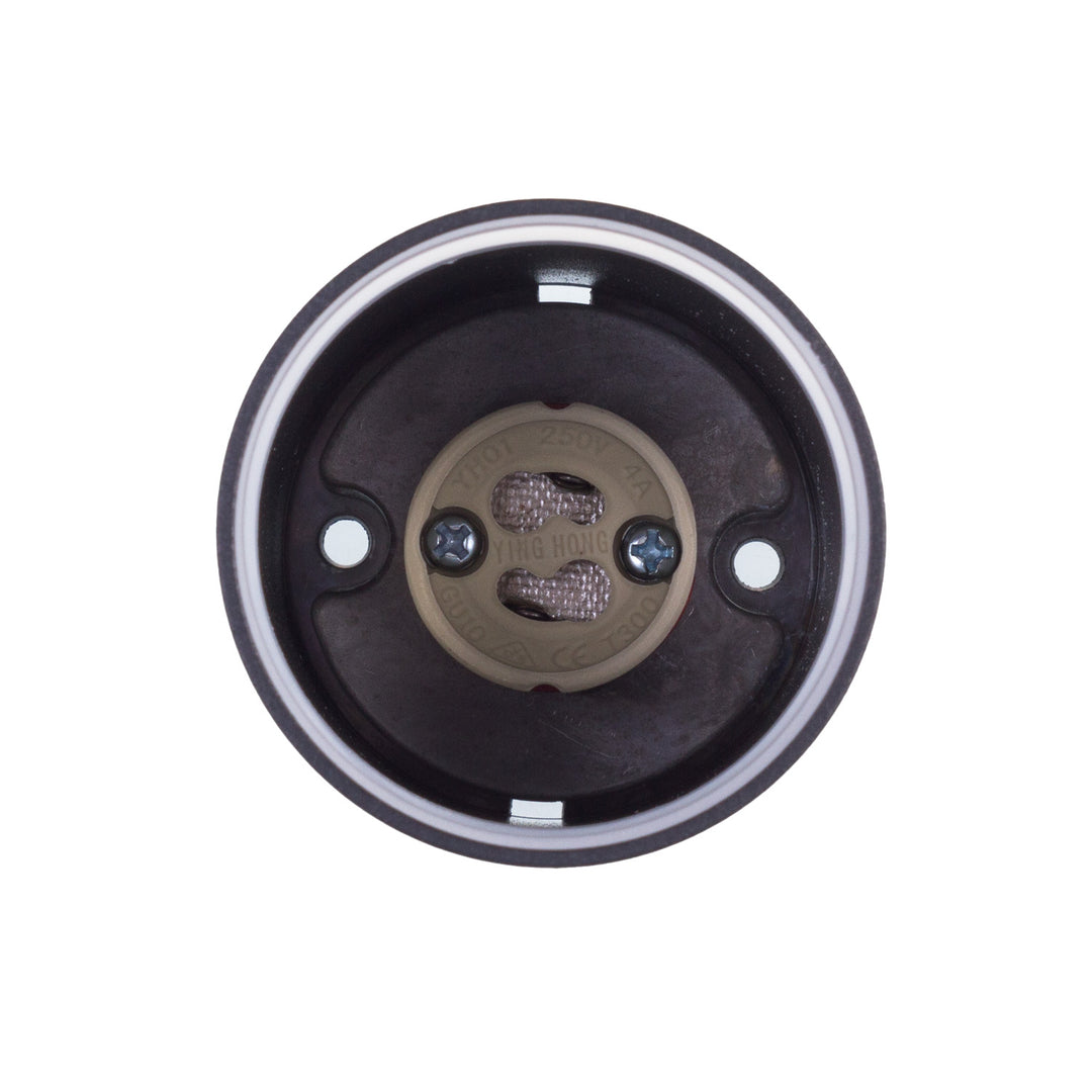 Maclean povrchové svietidlo/trubica, bodové, kruhové, hliník, GU10, 55x130mm, čierna, MCE361 B + LED žiarovka GU10 7W Maclean Energy MCE437 WW teplá biela 3000K, 220-240V~, 50/60Hz, 490 lm