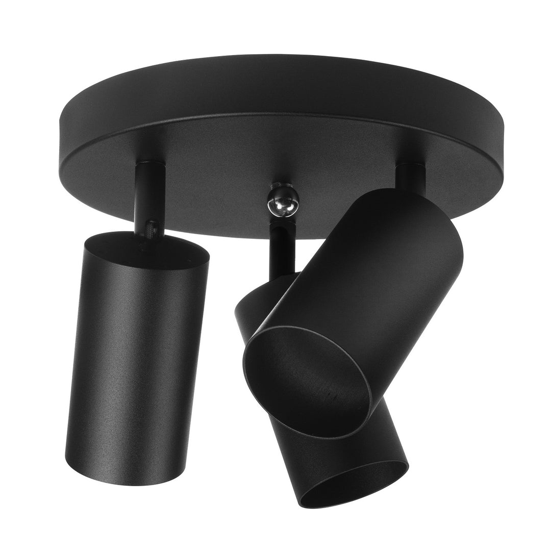 Stropné svietidlo Maclean, bodové, pohyblivé, hliník, 3xGU10, 55x90mm, matná čierna, MCE362 B + LED žiarovka GU10 7W Maclean Energy MCE437 WW teplá biela 3000K, 220-240V~, 50/60Hz 3ks