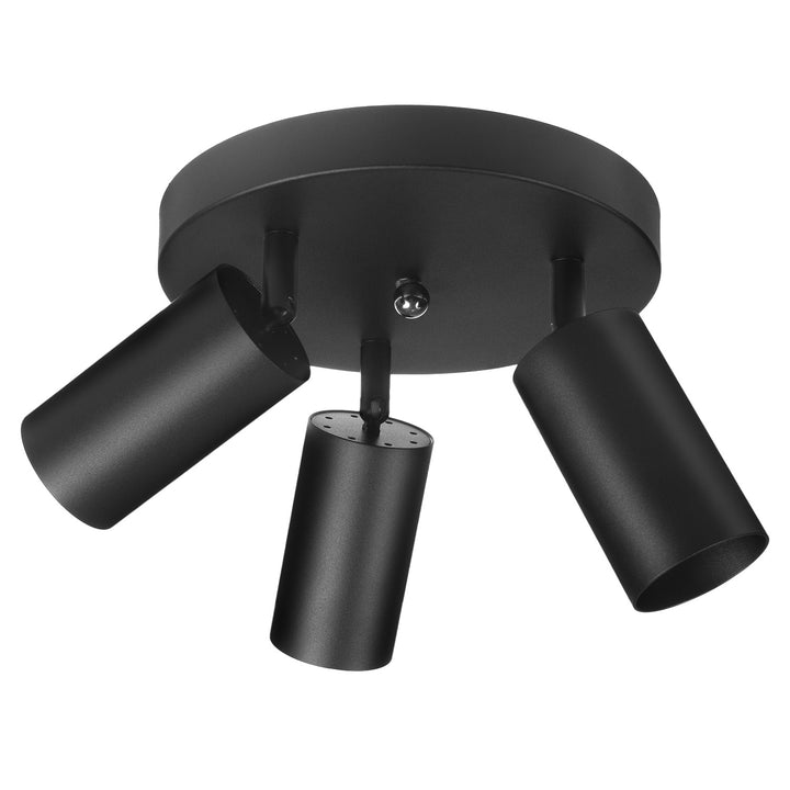 Stropné svietidlo Maclean, bodové, pohyblivé, hliník, 3xGU10, 55x90mm, matná čierna, MCE362 B + LED žiarovka GU10 7W Maclean Energy MCE437 WW teplá biela 3000K, 220-240V~, 50/60Hz 3ks