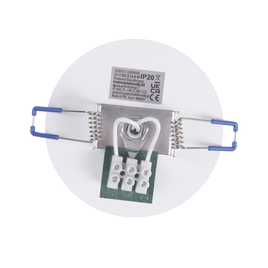Maclean svietidlo/rúrka na zapustenie, bodové, kruhové, hliníkové, GU10, 55x130mm, biele, MCE364 W 3ks+ LED žiarovka GU10 7W Maclean Energy MCE437 NW neutrálna biela 4000K, 220-240V~, 50/60Hz 3ks