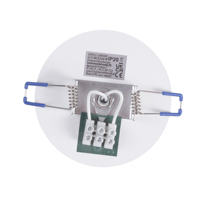Maclean svietidlo/rúrka na zapustenie, bodové, kruhové, hliníkové, GU10, 55x130mm, biele, MCE364 W 3ks+ LED žiarovka GU10 7W Maclean Energy MCE437 NW neutrálna biela 4000K, 220-240V~, 50/60Hz 3ks