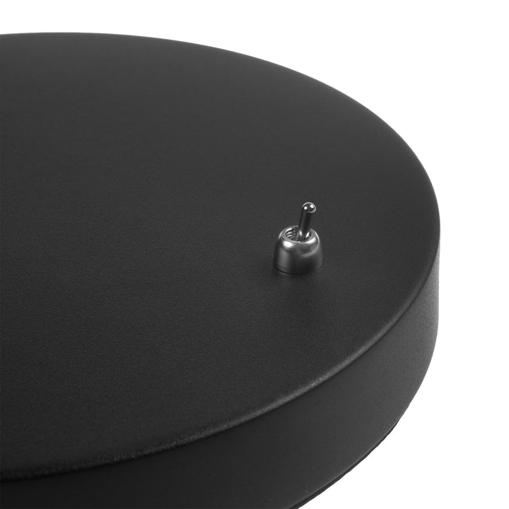 Stolová lampa Maclean GU10, bodová, guľatá, GU10, s vypínačom 55x90mm, čierna, MCE370 B + LED žiarovka GU10 7W Maclean Energy MCE437 WW teplá biela 3000K, 220-240V~, 50/6