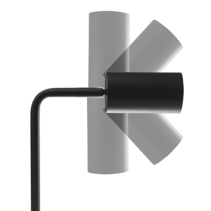 Stolná lampa Maclean GU10, bodová, okrúhla, GU10, s vypínačom 55x90mm, čierna, MCE370 B+LED žiarovka GU10 7W Maclean Energy MCE437 NW neutrálna biela 4000K, 220-240V~, 50/60Hz, 490 lumenov