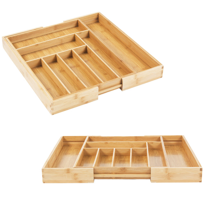 Výsuvný bambusový organizér na príbory GreenBlue, 325-500x430x45mm, GB379, 2 kusy