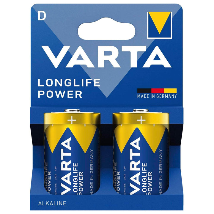 VARTA Longlife Power, 2 alkalické batérie, veľkosť D/R20, 1,5 V