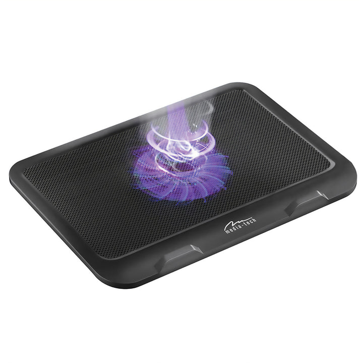 TICHÁ CHLADIACA PODLOŽKA - Chladiaca podložka pre notebooky s uhlopriečkou 15,6" a menšou, tiché, výkonné, 13,5 cm ventilátory, priechodný port USB