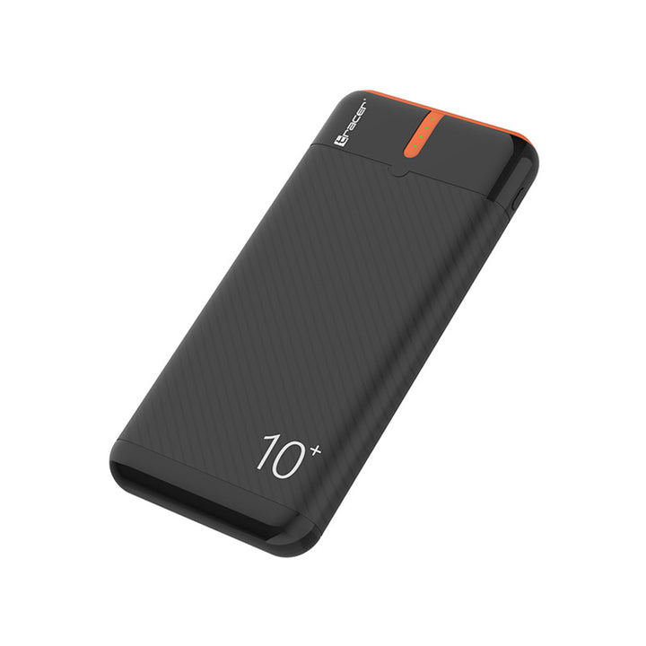 Powerbank Tracer, 10000 mAh, čierna a oranžová, USB C, 2A, EnerGo