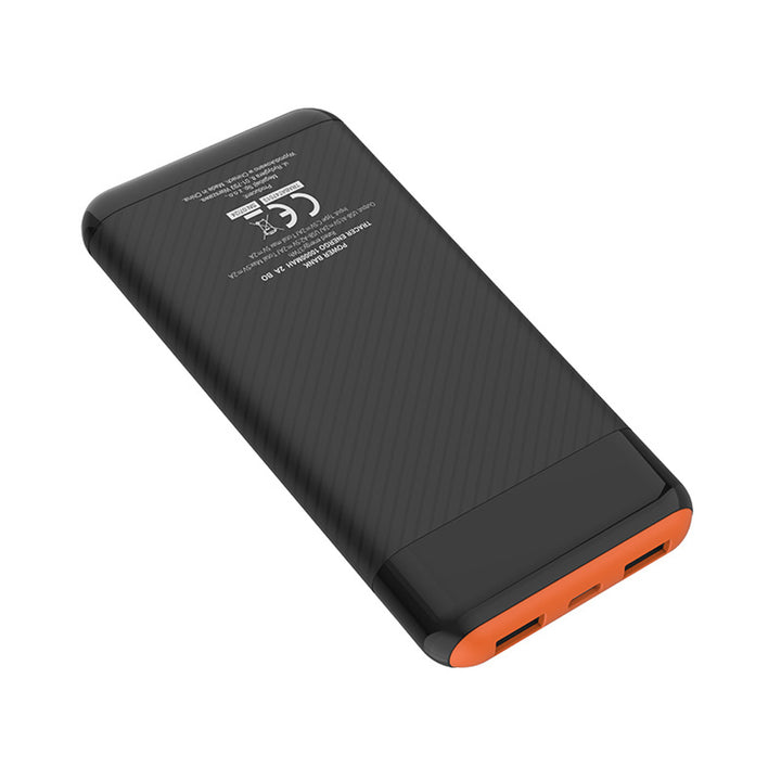 Powerbank Tracer, 10000 mAh, čierna a oranžová, USB C, 2A, EnerGo