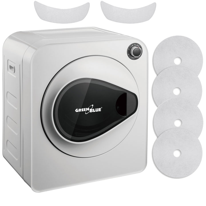 Elektrická sušička bielizne GreenBlue, náplň 3 kg, GB405+ 2ks. Sada filtrov pre sušičku bielizne GreenBlue GB483