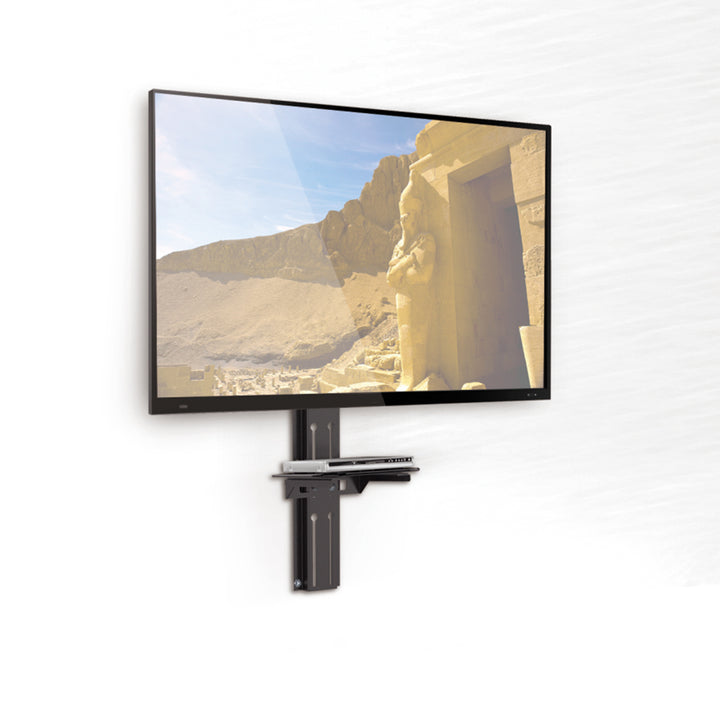 Držiak na TV s policou na DVD Maclean, vesa 200x200 , 23"-43", 25kg, MC-771A +HDMI 2.0 4K 3D UHD 1,8m KÁBEL 48 bit