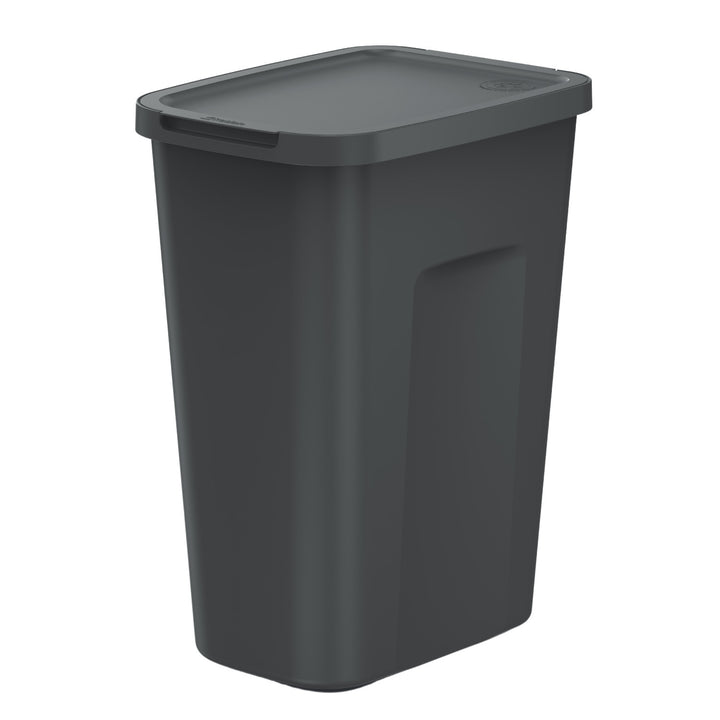 Odpadkový kôš Keden, objem 35 litrov, čierny, COMPACTA Q PLUS