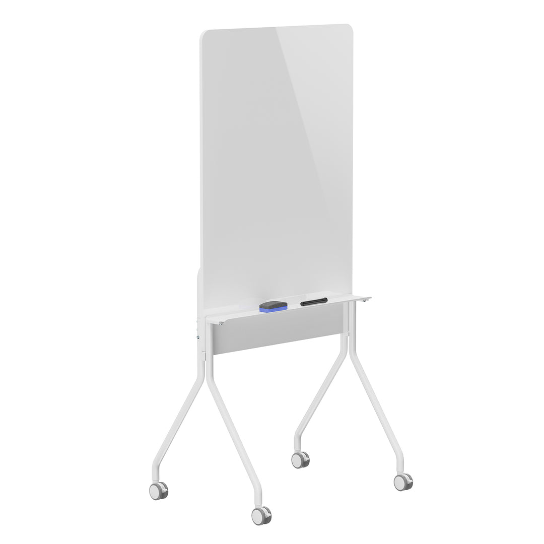 Ergo Office mobilná tabuľa na suché mazanie, vertikálna orientácia, biela, jednostranná, s policou, rozmery tabule 1190x790 mm, ER-305