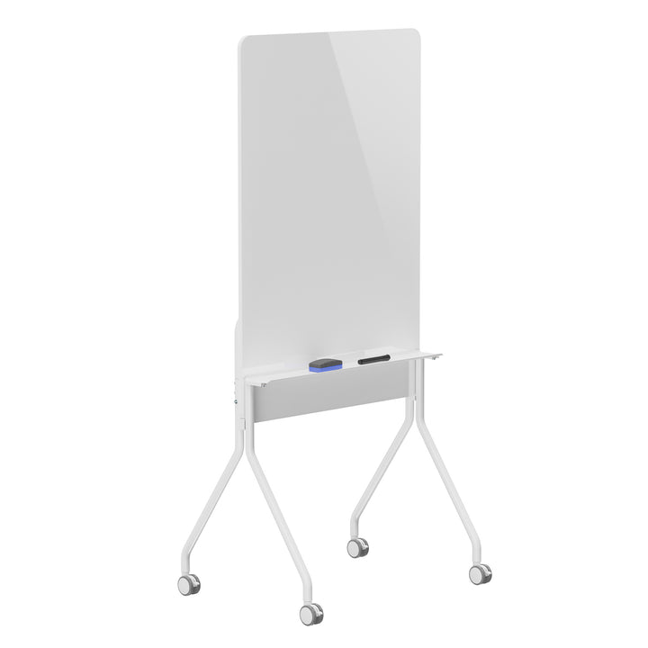 Ergo Office mobilná tabuľa na suché mazanie, vertikálna orientácia, biela, jednostranná, s policou, rozmery tabule 1190x790 mm, ER-305