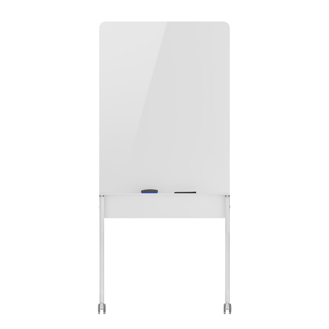 Ergo Office mobilná tabuľa na suché mazanie, vertikálna orientácia, biela, jednostranná, s policou, rozmery tabule 1190x790 mm, ER-305