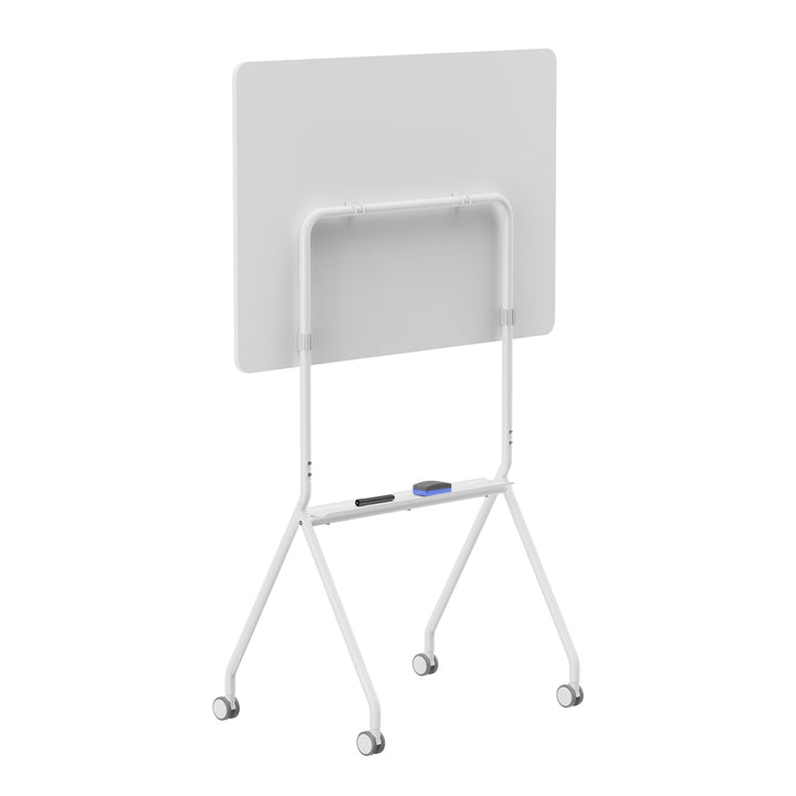 Mobilná tabuľa Ergo Office na suché mazanie, horizontálna orientácia, biela, jednostranná, s policou, rozmery tabule 1190x790 mm, ER-306