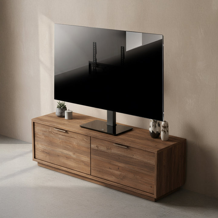 Univerzálny TV stojan Maclean, pre RTV skrinku, stojan, max. 40 kg, max. VESA 400x400, nastavenie výšky a uhla, pre TV 32-65", MC-1240