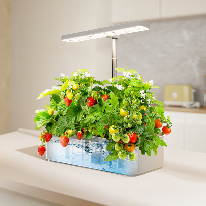 Inteligentný systém pestovania izbových rastlín GreenBlue, SMART hrniec, objem 4 l, pre 12 rastlín, LED diódy s plným spektrom, GB133