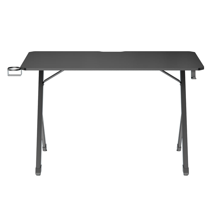 Herný stôl NanoRS, čierny, s držiakom na slúchadlá a poháre, max. 75 kg, rozmery 1200x600x750 mm, RS101