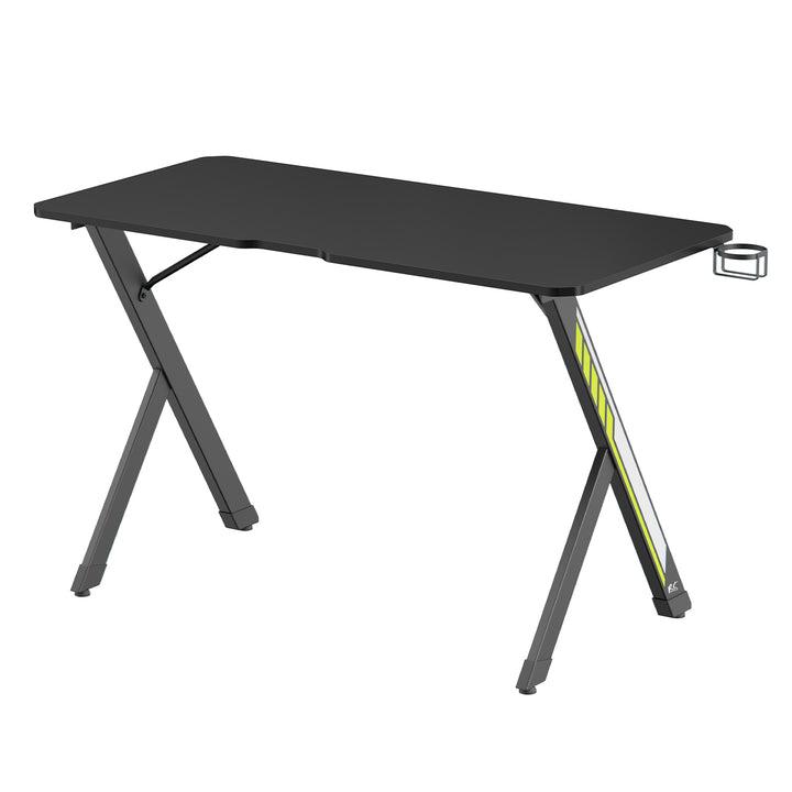 Herný stôl NanoRS, čierny, s držiakom na slúchadlá a poháre, max. 75 kg, rozmery 1200x600x750 mm, RS101