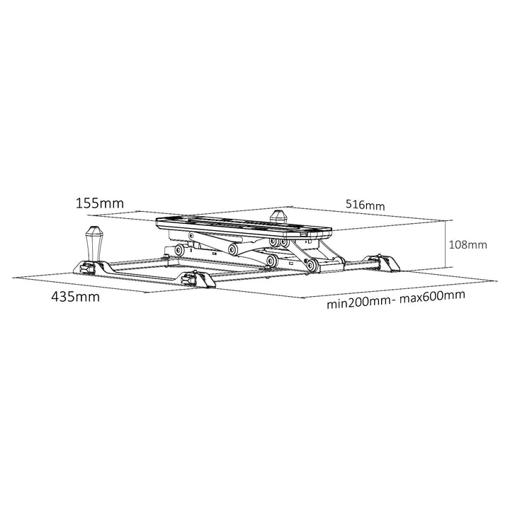Elektrický stropný držiak na TV Maclean, max. VESA 600x400, pre šikmé steny, diaľkové ovládanie, 32"-70", 35 kg, MC-880 + kábel Maclean HDMI 2.1a, 3 m, 8K HDR, MCTV-442