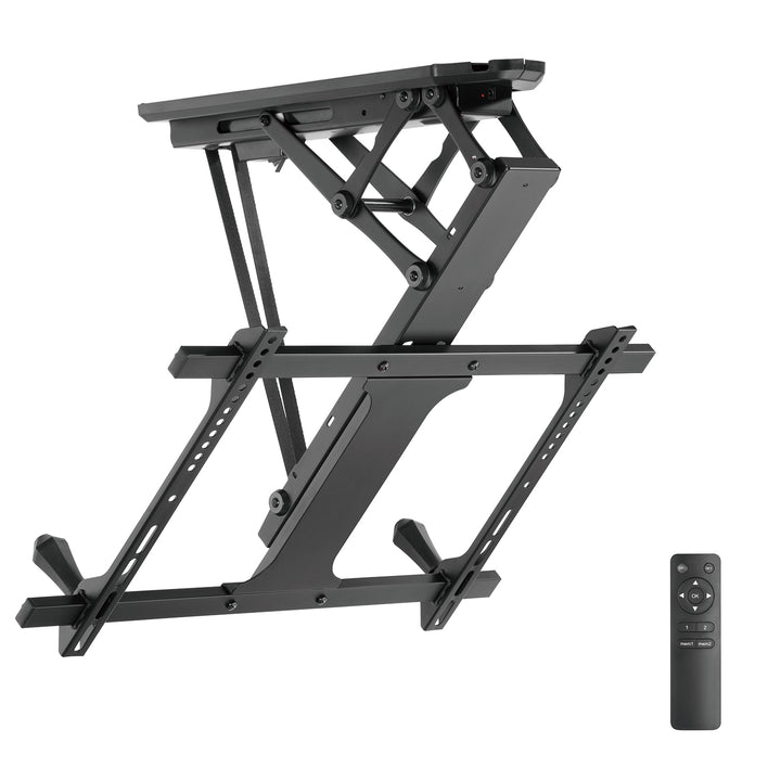 Elektrický stropný držiak na TV Maclean, max. VESA 600x400, pre šikmé steny, diaľkové ovládanie, 32"-70", 35 kg, MC-880 + kábel Maclean HDMI 2.1a, 3 m, 8K HDR, MCTV-442