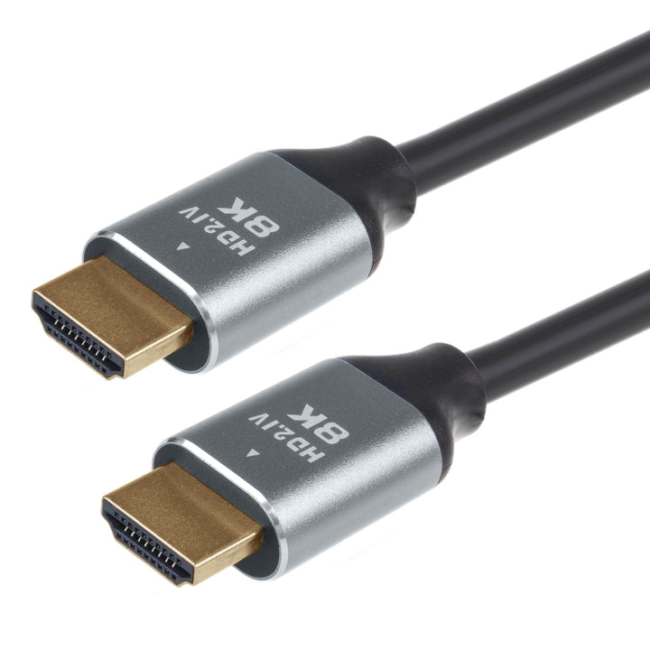 Elektrický stropný držiak na TV Maclean, max. VESA 600x400, pre šikmé steny, diaľkové ovládanie, 32"-70", 35 kg, MC-880 + kábel Maclean HDMI 2.1a, 3 m, 8K HDR, MCTV-442