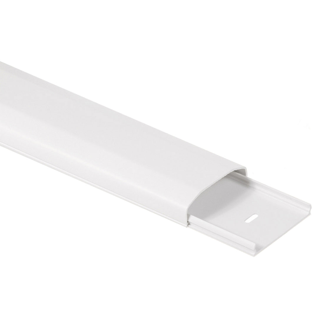 Kryt kábelu Maclean, systémový plast 60x20x750mm, MC-695 W + rohová krycia lišta kábla Maclean MC-697 W 127x127x21,5 mm systémový plast