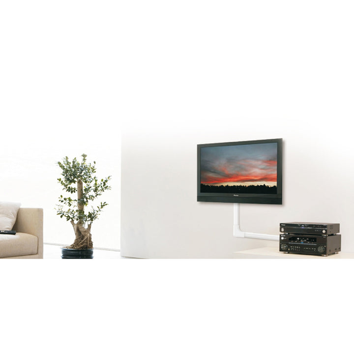 Kryt kábelu Maclean, systémový plast 60x20x750mm, MC-695 W + rohová krycia lišta kábla Maclean MC-697 W 127x127x21,5 mm systémový plast