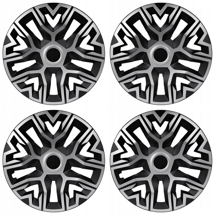 Univerzálne kryty nábojov 16'' NRM The Best Bicolor silver/black 4 kusy