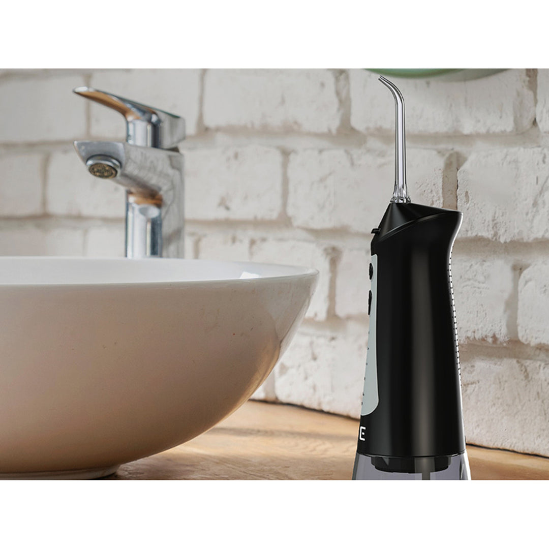 Zubný irigátor LAFE, 5 režimov, 6 špičiek, čierny, CleanPRO